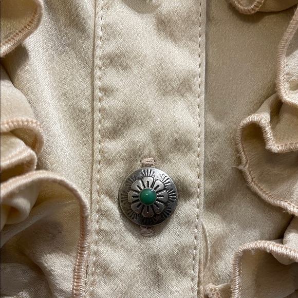 Tasha Polizzi Ruffled Cream Blouse - Picture 6 of 11